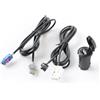 Gettimore Auto Usb E Aux Presa Base Cruscotto Mount Rcc Host Cavo Adattatore Per Peugeot 207 308 Per Citroen C4, Nero, 150 Cm Lunghezza Cavo