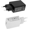 Bingxue Caricatore da parete USB, connettore di alimentazione CA 5 V 2 A, con presa da parete USB, compatibile con telefoni intelligenti/altoparlanti Bluetooth/tablet/orologi intelligenti(Nero)