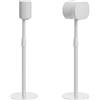 PEGZONE Supporto per altoparlante regolabile in altezza, compatibile con SONOS Era 300 ed Era 100, supporto da pavimento fino a 108 cm, con gestione dei cavi, supporto per altoparlante, bianco