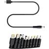Diarypiece Adattatore da 100 W, tipo C, cavo di ricarica USB di tipo C, per laptop universale.