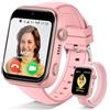 SWGOTA Smartwatch Bambini, Orologio Intelligente 4G Telefono&GPS, Chat Vocale/WhatsApp/SOS/SMS/WiFi/Impermeabilità IP68/Modalità Scuola/5 Sportive/Contapassi, Smart Watch Ragazzi/Ragazze Rosa (Regalo)