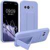 kwmobile 1x Custodia Compatibile con Google Pixel 9a - Cover Supporto Dita - Back Case per Smartphone - Protezione Gommata Lavanda