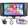 Hodozzy 6G+128G 8-Core Autoradio per Mercedes Benz Smart Fortwo W451 2011-2015 Android Autoradio Bluetooth GPS, 9 Pollici Touchscreen Radio con CarPlay Android Auto Wireless, WiFi DSP, Radio FM RDS