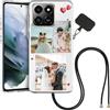 FortiCase Custodia Personalizzata per Honor Play 9A con Cordino,Trasparente Silicone Case,con la Tua Foto,Immagine o Scritta,per Play 9A Cover