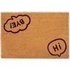 Lupia Zerbino Ingresso Esterno 40x60 cm HI BYE, Zerbino Ingresso Casa Simpatico in Fibra di Cocco Resistente, Tappeto Porta con Scritta, Base Antiscivolo PVC, Interno Esterno