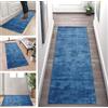 ZUZEKU Tappeto lungo e antiscivolo, per cucina, corridoio, 70 x 200 cm, in poliestere, venduto al metro, personalizzabile, colore: blu