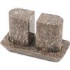 Radicaln Set di sale e pepe in marmo Oceanic da 6,3 cm, realizzato a mano, set di spezie per tavolo da cucina, porta sale rosa, decorazione per la cucina di fattoria, elegante elemento essenziale per