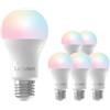 Ledvion - 6X SMART RGB+CCT Lampada LED E27, 8W, 806 Lumen, Illuminazione Wi-Fi, Dimmerabile, Alexa & Google Home