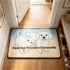 Calore Zerbino Personalizzato con Foto Logo Tappeto Ingresso Esterno Antiscivolo Lavabile Personalizzabile per Famiglia Cane Gatto Regalo Casa 60x90cm