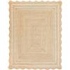 VAETUP Tappeto rettangolare realizzato a mano in iuta naturale intrecciata e bordo bianco, 91 cm x 91 cm, per sala da pranzo, camera da letto, soggiorno, tavolo centrale