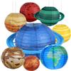Abeillo 8 lanterne di carta per pianeti, 25 cm, sistema solare per pianeti, lanterne di carta, lanterne di carta sognante, lanterne colorate da appendere per lo spazio, temi di compleanno, decorazioni (B)