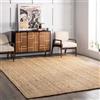 Aizza Trends Tappeto indiano fatto a mano in iuta naturale, tappeto in iuta, per sala da pranzo, soggiorno, dimensioni 90 cm x 120 cm