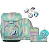 ergobag cubo light Bundle Set AW25/26, zaino scolastico ergonomico, extra leggero, set da 6 pezzi, 860 g Magic BubbleBear - Mint