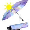 Knirps Ombrello tascabile Slim Duomatic con apertura automatica, Acquerello, iridescente, protezione UV, 90 cm