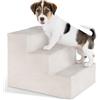 tectake® Scala per Animali Domestici, Stabile e Leggera, Rivestimento in Peluche Antiscivolo, Rampa Adatta a Cani e Gatti di Tutte le Taglie, Materiali Robusti, 37 x 45 x 34,5 cm - Sabbia