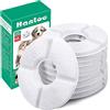 Hantoc 10 Pezzi Filtri Fontanella per Gatti, Hantoc Filtri di Ricambio per Gatto di Cane per 1.6L Fontanella Animali Domestici Filtri per Fontana con Resina e Carboni Attivi Tondo