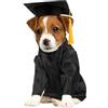 ycezw Cappello da laurea per cani - Abito lavabile, berretto con, camicia elegante, vestiti per animali domestici, set di costumi | Abbigliamento decorativo per cani di piccola taglia, feste, feste, c