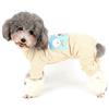 Ranphy Pigiama per Cani di Piccola Taglia in Cotone a Righe Carino Camicia per Animali Domestici Cagnolino Tuta Casual Cani di Piccola Gatto Quattro Gambe Vestiti Estivi per Cani Vestiti Giallo XXL