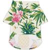Generic Maglietta estiva per cani hawaiana con ananas tropicale floreale traspirante per cani e gatti di taglia piccola, media e grande