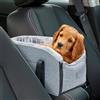 Generic Console centrale seggiolino auto per cani, bracciolo portatile, per cani di piccola taglia e gatti, trasportino da viaggio impermeabile per animali domestici con legami di sicurezza, grigio
