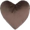 Morbidissimi - Cuscino Arredo Cuore Danae in Velluto 35x38 cm Marrone, Cuscino Decorativo Sfoderabile con Cerniera, Design Romantico per Divano Letto Poltrona, Made in Italy AC371
