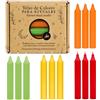 VELAS MARIANO Candele per rituali esoterici, confezione da 12 candele magiche artigianali, amore, denaro, pulizia, protezione, aprire sentieri, miele, candele colorate, 12 x 1,8 cm, candele di Mariano (Apri senti)
