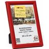 3-B Cornice per foto ULM 10x15 cm - rosso - Portafoto in legno con vetro acrilico