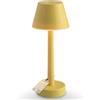 Sicignano Casalinghi Ingrosso Casalinghi Sicignano Set 2 Lampade da Tavolo LED Ricaricabile Grillo, 3W, 3000K, Touch Control, IP44, USB Type-C, Multicolore (Giallo)