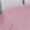 LARA MORADA - Lenzuolo Matrimoniale Sopra, 100% Cotone, Made In Italy, Tinta Unita, Per Letto Matrimoniale 2 Posti, 250X290 cm, Rosa