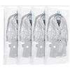 ZWMYF Sacchetti sottovuoto vestiti da appendere, 4 pezzi Vacuum storage bags salvaspazio per vestiti, organizer per armadio, Sacchetti vestitii trasparente e riutilizzabile (4, 145x70cm)