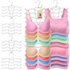 WEKIWGOT 3 Pezzi Grucce Organizzatore per Reggiseni Multilivello, 8 Ripiani Antiscivolo, Salvaspazio per Intimo e Costumi