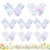 DICOSMETIC 8 pezzi 2 stili giganti farfalle artificiali, decorazione per feste, 40 cm, 40,5 cm, grandi farfalle, rosa, garza, farfalle, decorazione da appendere per matrimoni, compleanni, banchetti