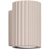 FOSKE Vela Wall Al - Applique Comodino Tortora in Alluminio, GU10 Max 10W, Design Scandinavo, 10 cm, Lampada da Parete Interno per Camera da Letto e Corridoio