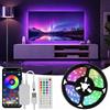 Enteenly Striscia LED RGB da 6 m, retroilluminazione per TV, adatta per TV da 55-75 pollici e PC, controllo app e telecomando, funzionamento USB