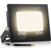 YIQIBRO Faretto LED da Esterno, 20W 2000LM Super Luminoso Faro LED 3200K Blanc Calda, Impermeabile IP65 Faretti per Giardino, Terrazza, Cortile, Vialetto, Patio