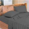 NARCISO - Lenzuola Matrimoniali 100% Cotone Made in Italy, Completo Letto Matrimoniale Composto da 1 Lenzuolo Sotto con Angoli 180x200, 1 Lenzuolo Sopra 240x290, 2 Federe Cuscini 50x80cm, GrigioSc