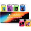 FANALOKA Mini Candele a Bassa Temperatura in Cera di Soia UV Fluorescenti, 60g x 6 Pezzi, Basso Rilascio di Calore per Feste Notturne, Senza Profumo (50 °C, abziehbares Wachs)