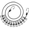 YEAMLTE Filo Sstendibiancheria da Viaggio con 12 Clip, Filo per Stendere da Viaggio Elastico, Stendibiancheria Portatile da Viaggios, Stendibiancheria da Viaggio, Ideale per Outdoor, Vacanza, Camper (nero)