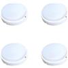 A2ZWORLD 4 PCS Plafoniera LED 18W 1820LM, IP54 Rotonda Bulkhead, Bianco Neutro 4200K, Lampada da Parete e Soffitto, Rotondo Ø210mm Ultra Slim 48mm, Per Condominio Garage Esterno