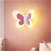 GUANSHAN Lampada da parete a farfalla a LED Lampada da comodino a forma di cartone animato creativo Lampada da parete Illuminazione decorativa da parete per camera da letto, cameretta dei bambini