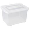 Allibert 227899 Scatola con Coperchio a Click, Trasparente, in plastica, Plastica, Trasparente, 39 x 25 x 25 cm