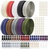 Dulynva Cerniera Lampo Lunga 30 M 10 Colori Set di Cerniere per Tessuti in Nylon da 2.6 cm con Cursori e Finale per Giubbotti Abbigliamento Borse Astucci Biancheria da Letto