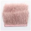 SYSUII 1 m di piume di struzzo, frange con nastro di raso, 8 - 10 cm, piume naturali, frange, nappa, bordatura per abbigliamento, cucito, costumi, decorazioni fai da te, rosa #2