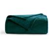 Aisbo Plaid Coperta Pile Singolo - Coperta Morbida Letto Singolo 130x150 cm Piccolo, Plaid Divano Flanella Coperta Calda Invernale, Fleece Blanket for Sofa and Couch, Verde Scuro