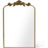 Awhtixbo Specchio Barocco Oro Antico-Vintage con Bordo in Oro e Archi Decorativo Specchio Semicircolare da Parete come Decorazione per Soggiorno, Ingresso Splendido Specchio da Parete in Stile Barocco