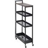 Relaxdays Carrello 4 Ripiani, Design Industriale, HxLxP: 98 x 20 x 50 cm, Bagno/Cucina, Metallo