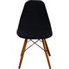 Chickwin Coprisedie Scandinavo, Tinta Unita Coprisedia Elasticizzati con Schienale 1 2 4 6 Pezzi, Fodere per Sedie da Sala da Pranzo Fodere Coprisedia Antiscivolo (Nero,6 Pezzi)
