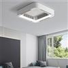 YCWDCS Ventilatore da soffitto con luce LED silenziosa e telecomando ventilatore senza pale regolatore stanza