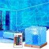 BORDEAG Lampada LED a Onde d'Acqua: Con Base in Legno, 16 Colori RGB, Telecomando & Controllo Touch, Ideale per Camera da Letto, Soggiorno e Feste (13x13 cm, Cambio Colore)