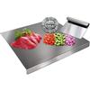 TailoTec Pack Tagliere Acciaio Inox 40x30 cm + Spatola Cucina - Igienico e Antibatterico - Ideale per Carne, Verdure, Frutta e Impasti - Facile da Pulire - qualità Professionale